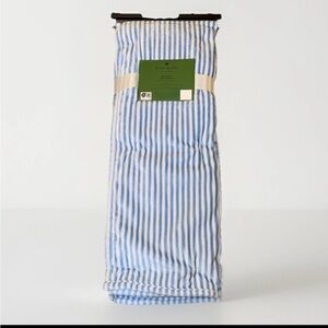 NWT Kate spade blue and white stripe throw blanket 60x70
